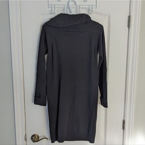 MASSIMO dutti wool cashmere blend cowl neck black knit sweater dress Small @M - Picture 3 of 9
